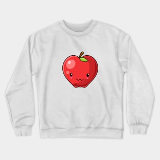 Kawaii apple fruit (red) Crewneck Sweatshirt